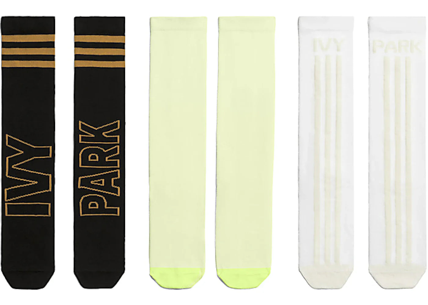 adidas Ivy Park Logo Socks 3-Pack Black/Mesa/White