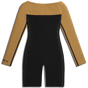 adidas Ivy Park Long Sleeve Corset Playsuit Black/Mesa