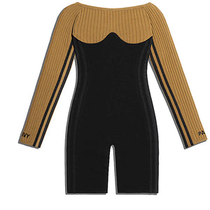 adidas Ivy Park Long Sleeve Corset Playsuit Black/Mesa
