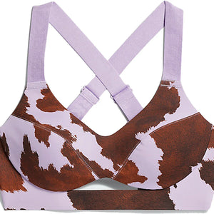adidas Ivy Park Medium-Support Cow-Print Cutout Bra AOP Cow Hide/Purple Glow