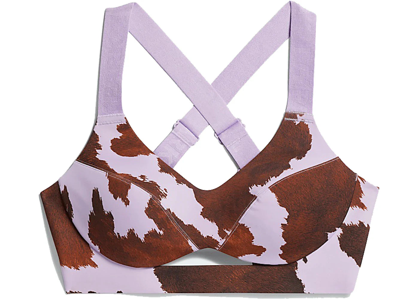 adidas Ivy Park Medium-Support Cow-Print Cutout Bra AOP Cow Hide/Purple Glow