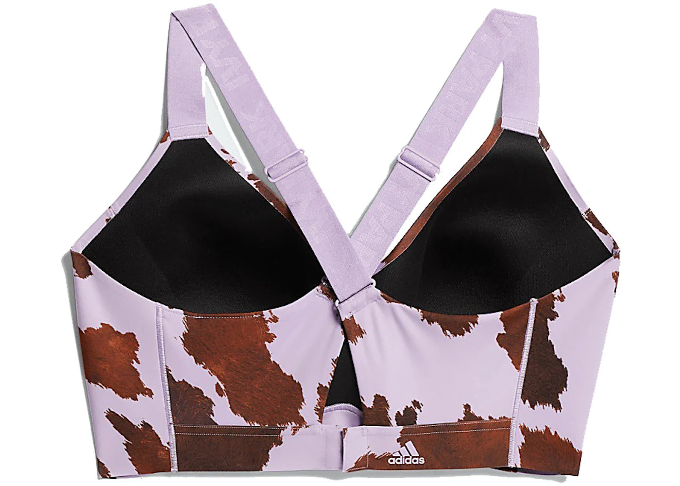 adidas Ivy Park Medium-Support Cow-Print Cutout Bra (Plus Size) AOP Cow Hide/Purple Glow