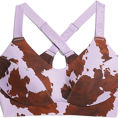 adidas Ivy Park Medium-Support Cow-Print Cutout Bra (Plus Size) AOP Cow Hide/Purple Glow