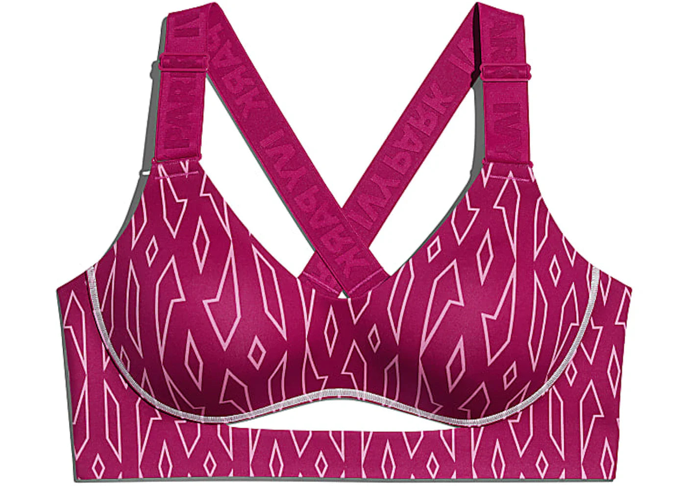 adidas Ivy Park Medium-Support Monogram Cutout Bra Bold Pink
