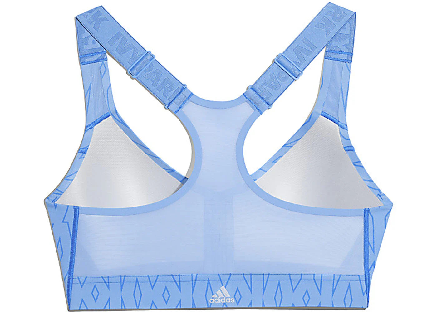 adidas Ivy Park Medium-Support Monogram Cutout Bra Light Blue