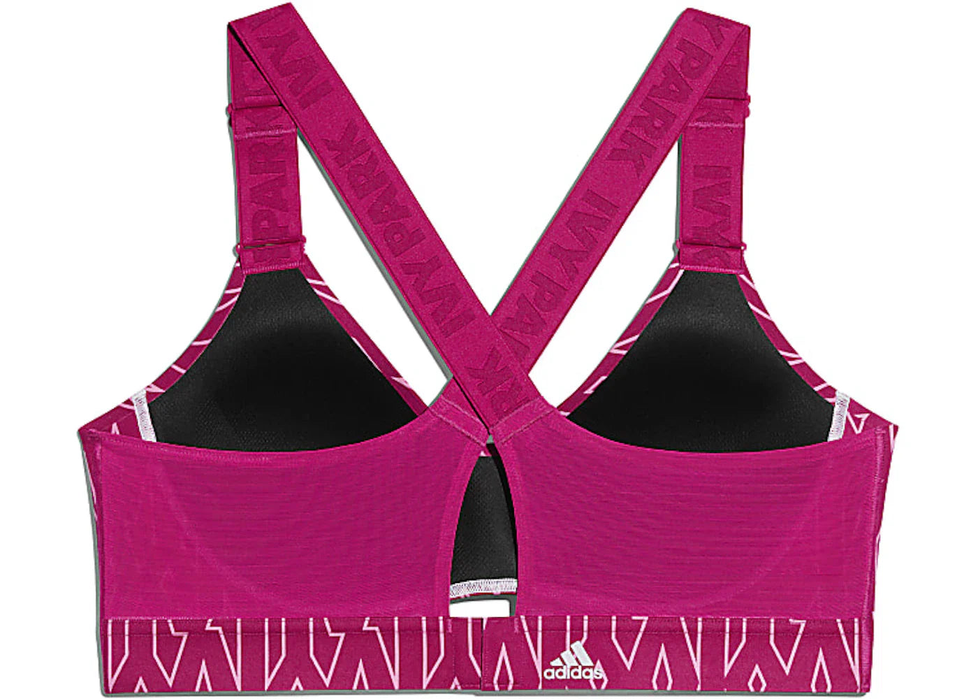 adidas Ivy Park Medium-Support Monogram Cutout Bra (Plus Size) Bold Pink