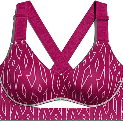 adidas Ivy Park Medium-Support Monogram Cutout Bra (Plus Size) Bold Pink