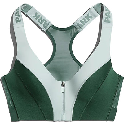 adidas Ivy Park Medium Support Zip Bra Green Tint/Dark Green