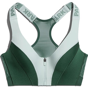 adidas Ivy Park Medium Support Zip Bra (Plus Size) Green Tint/Dark Green