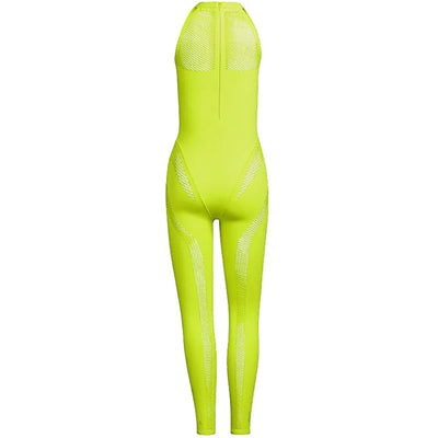 adidas Ivy Park Mesh Knit Catsuit Catsuit Solar Yellow