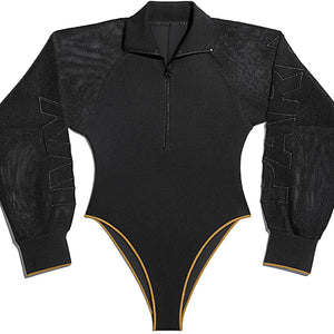 adidas Ivy Park Mesh Sleeve Bodysuit (Plus Size) Black/Mesa