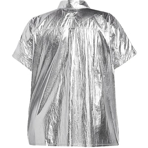 adidas Ivy Park Metallic Shirt (Plus Size) Silver Metallic