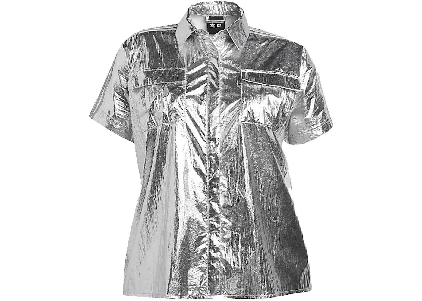 adidas Ivy Park Metallic Shirt (Plus Size) Silver Metallic