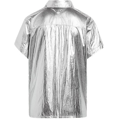 adidas Ivy Park Metallic Shirt Silver Metallic