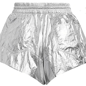 adidas Ivy Park Metallic Shorts (Plus Size) Silver Metallic