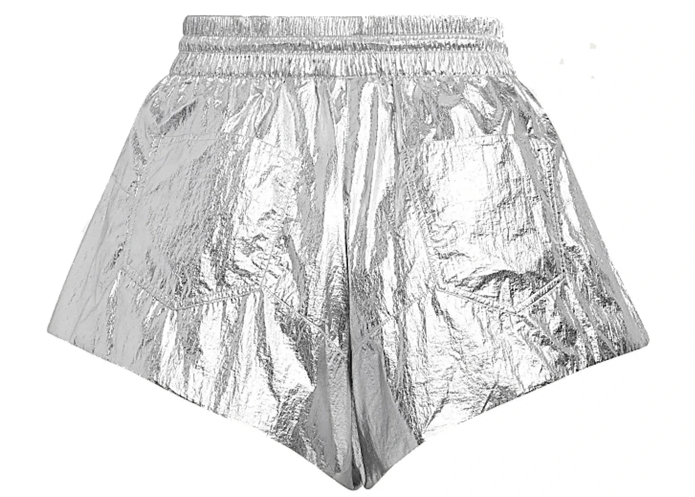 adidas Ivy Park Metallic Shorts (Plus Size) Silver Metallic