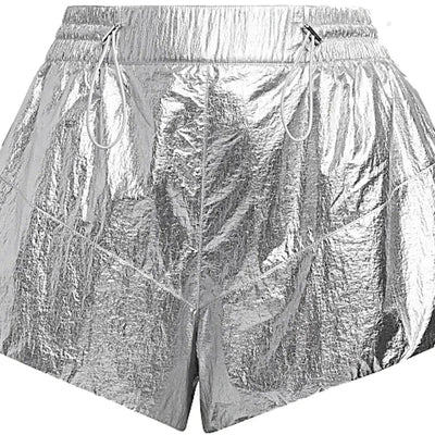 adidas Ivy Park Metallic Shorts (Plus Size) Silver Metallic