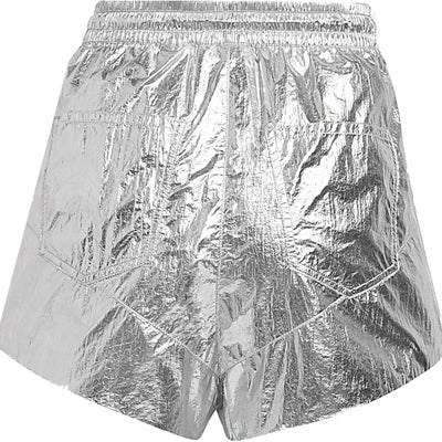 adidas Ivy Park Metallic Shorts Silver Metallic