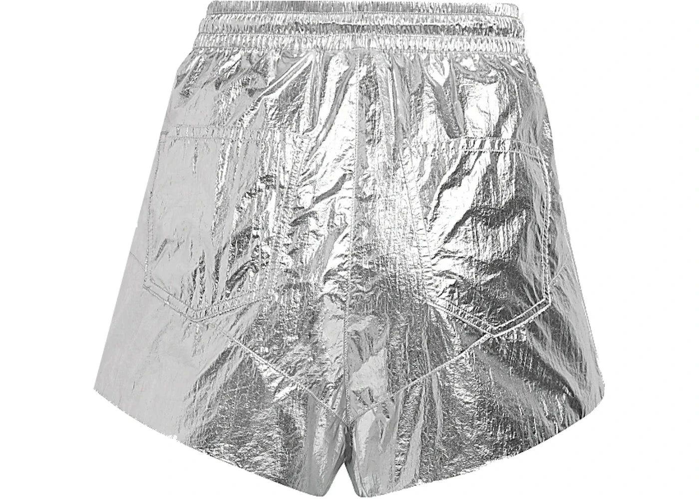 adidas Ivy Park Metallic Shorts Silver Metallic
