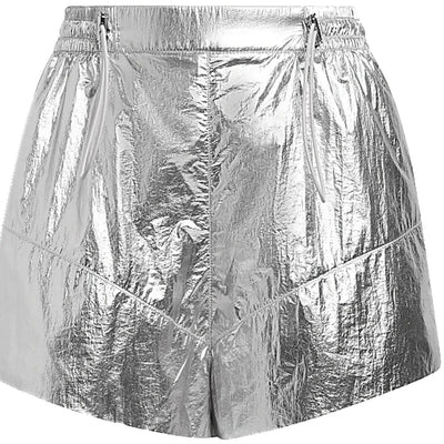 adidas Ivy Park Metallic Shorts Silver Metallic