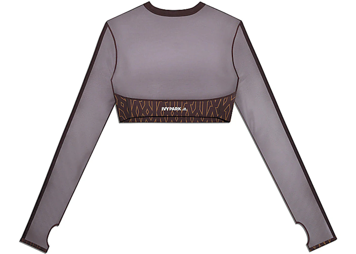 adidas Ivy Park Monogram Crop Top Wild Brown/Night Red