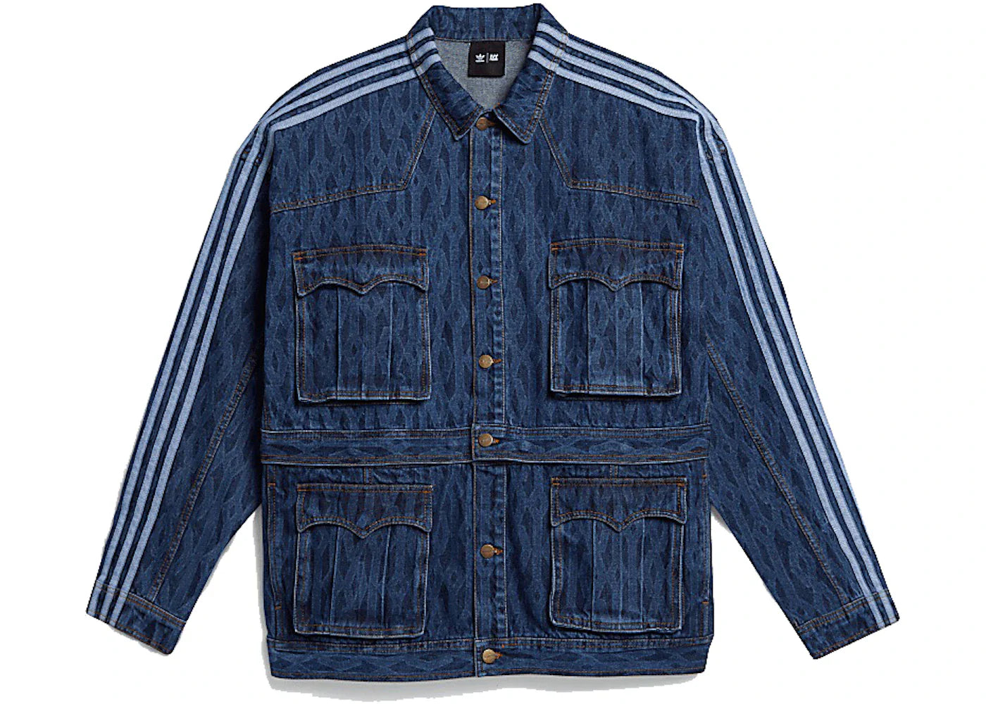 adidas Ivy Park Monogram Denim Denim Track Jacket (All Gender) Dark Denim