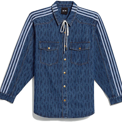 adidas Ivy Park Monogram Denim Shirt (All Gender) Dark Denim