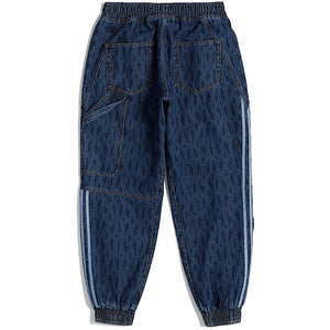 adidas Ivy Park Monogram Denim Track Pants (All Gender) Dark Denim