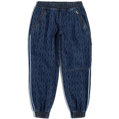 adidas Ivy Park Monogram Denim Track Pants (All Gender) Dark Denim