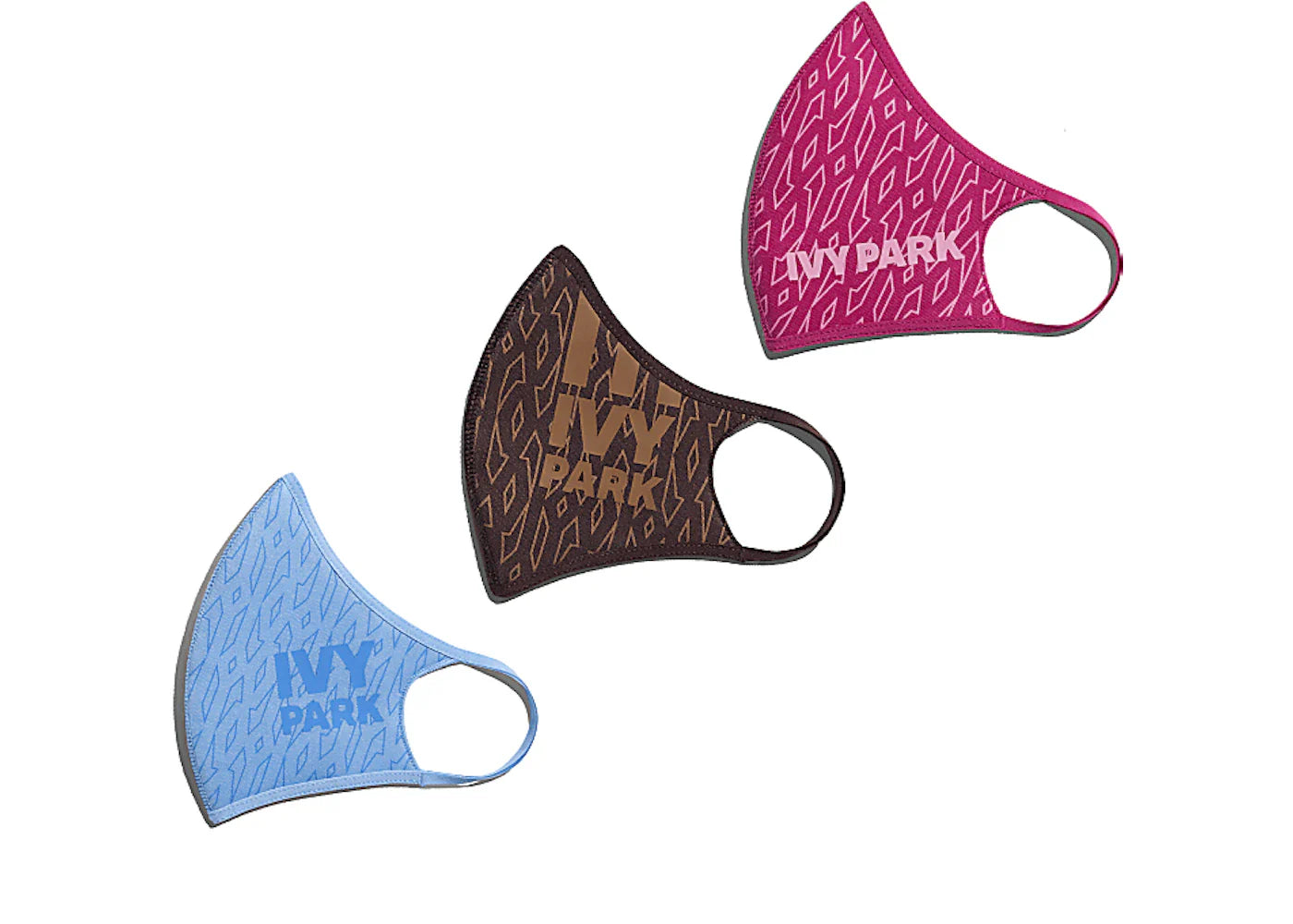 adidas Ivy Park Monogram Face Covers (3-Pack) Bold Pink/Night Red/Light Blue