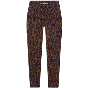 adidas Ivy Park Monogram Sheer Panel Tights Wild Brown/Night Red