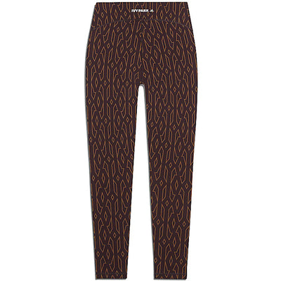 adidas Ivy Park Monogram Sheer Panel Tights Wild Brown/Night Red