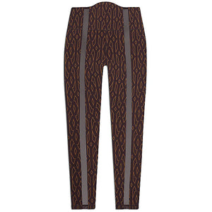 adidas Ivy Park Monogram Sheer Panel Tights Wild Brown/Night Red