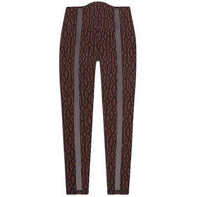 adidas Ivy Park Monogram Sheer Panel Tights Wild Brown/Night Red