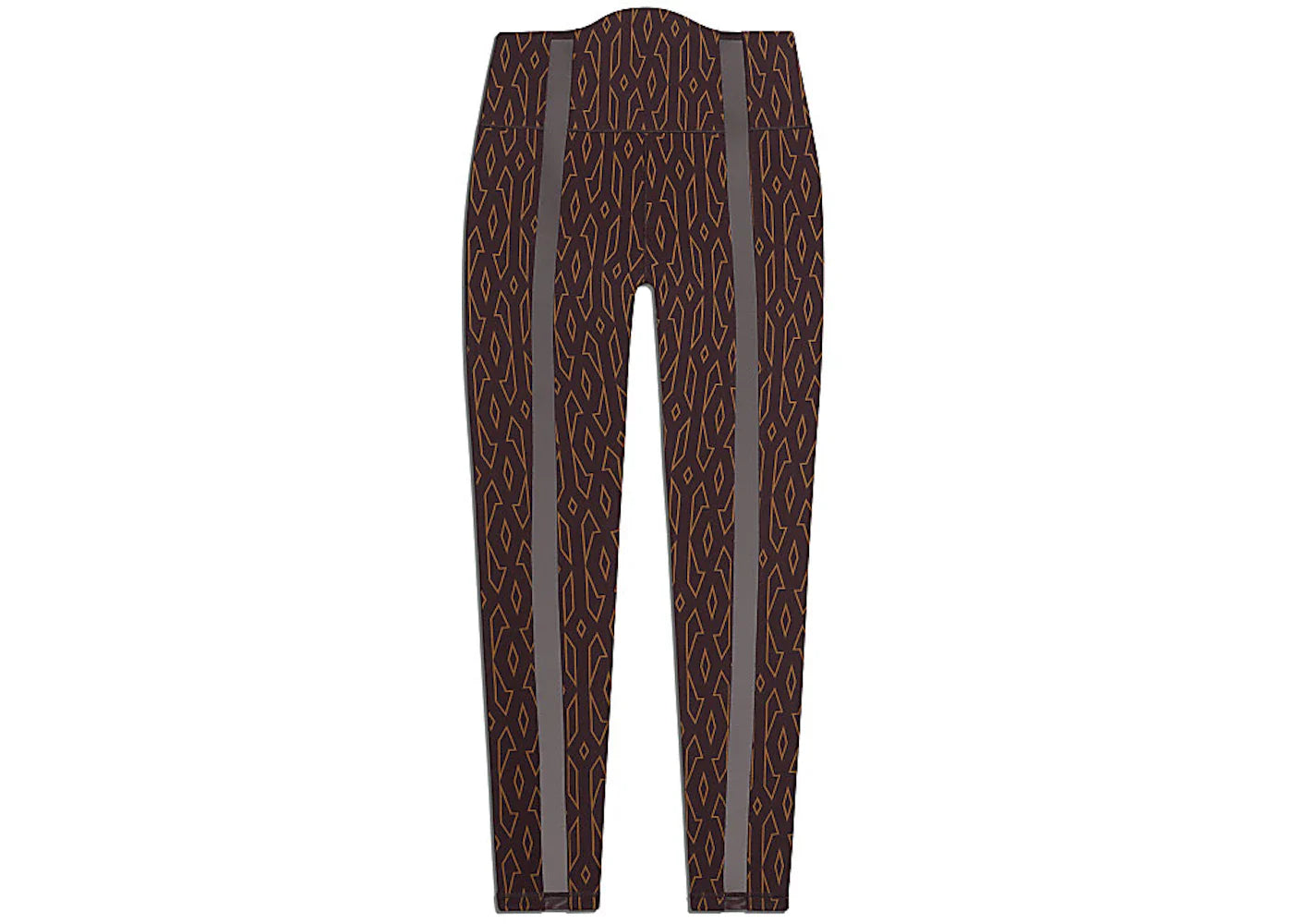adidas Ivy Park Monogram Sheer Panel Tights Wild Brown/Night Red