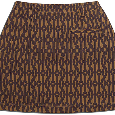 adidas Ivy Park Monogram Skirt Wild Brown/Night Red