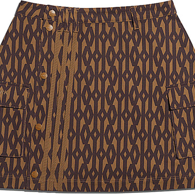 adidas Ivy Park Monogram Skirt Wild Brown/Night Red