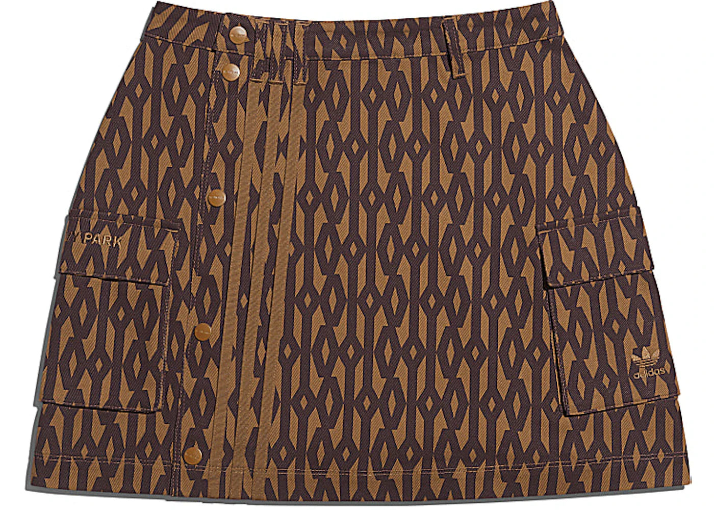 adidas Ivy Park Monogram Skirt Wild Brown/Night Red