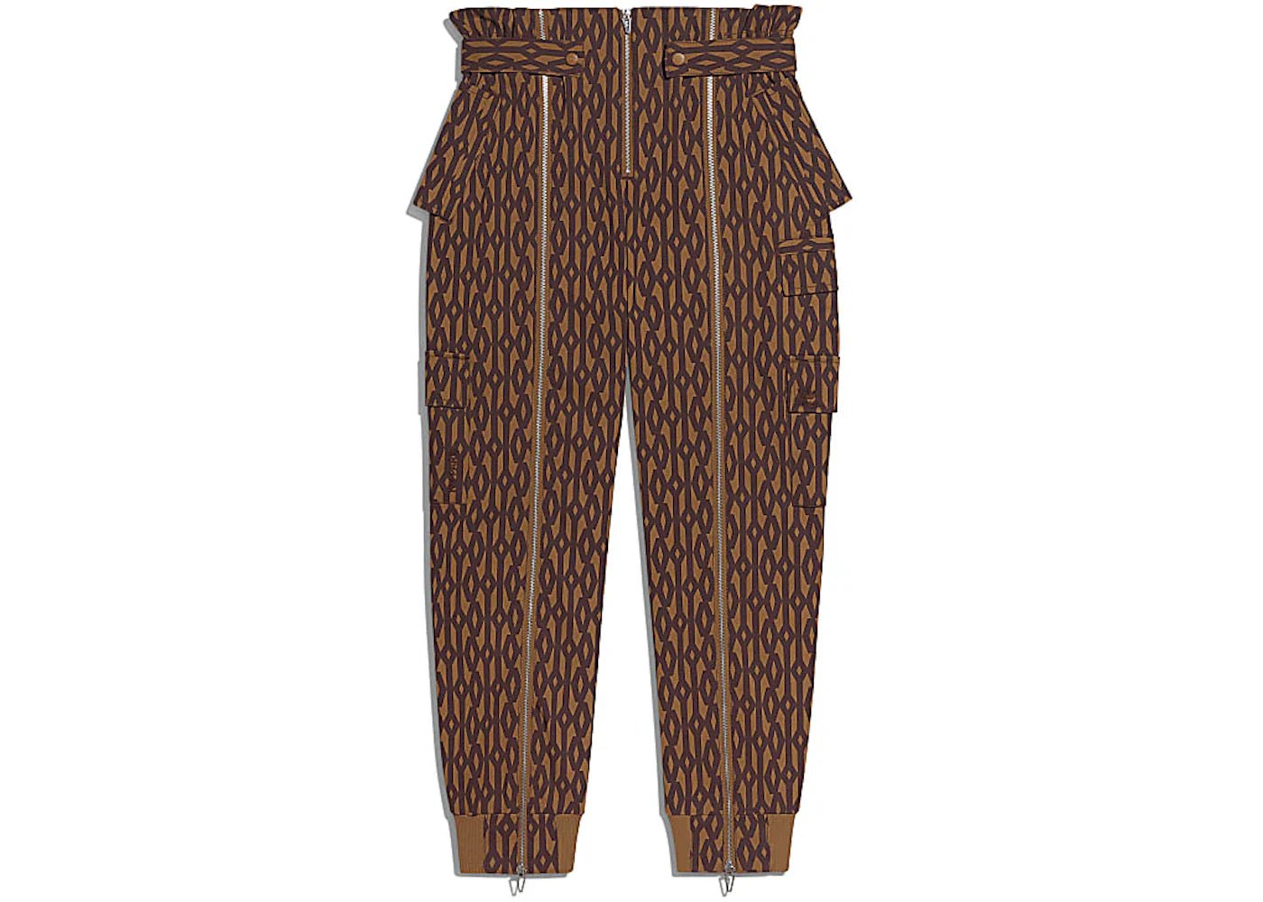 adidas Ivy Park Monogram Zipper Pants Wild Brown/Night Red
