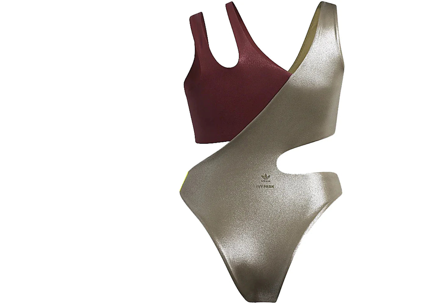 adidas Ivy Park One-Piece Cutout Swimsuit (Plus Size) Shadow Red/Medium Dark Khaki
