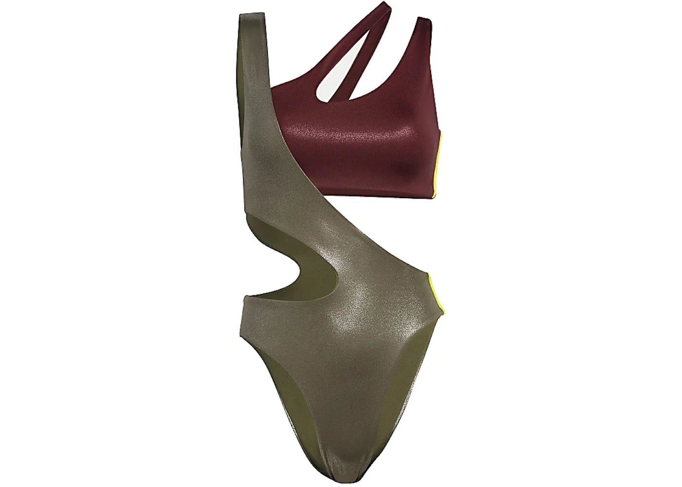 adidas Ivy Park One-Piece Cutout Swimsuit Shadow Red/Medium Dark Khaki