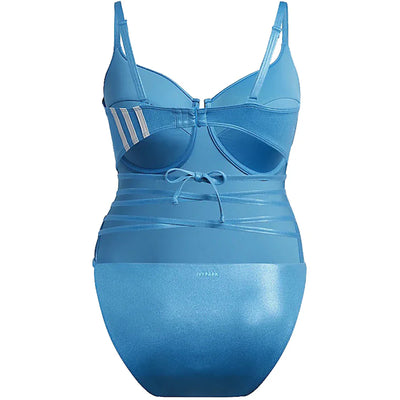adidas Ivy Park One-Piece Swimsuit (Plus Size) Shock Cyan