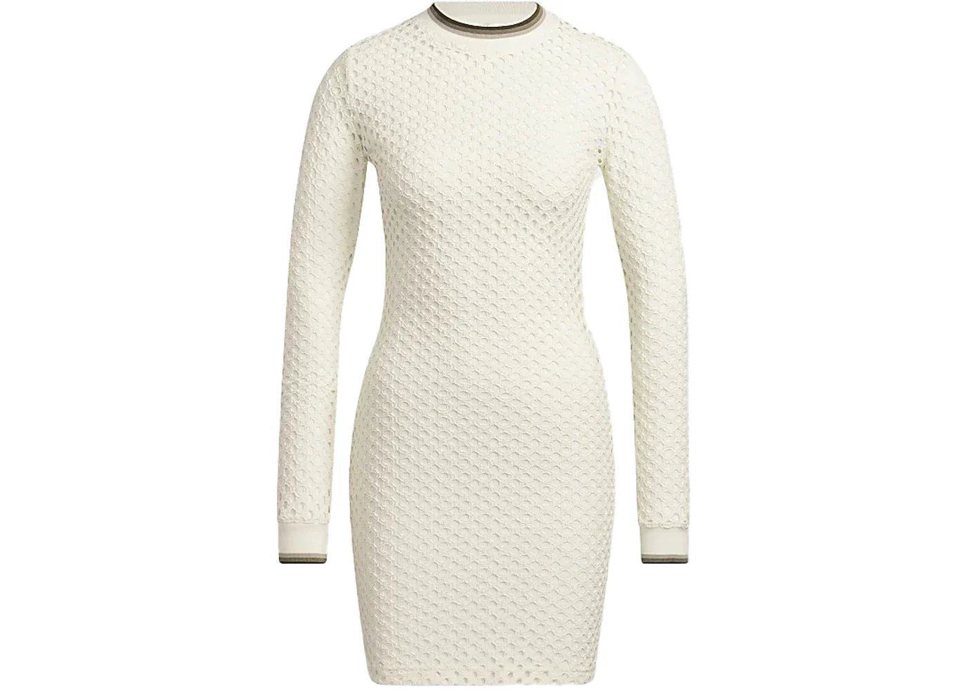 adidas Ivy Park Open Mesh Long Sleeve Mini Dress Off-White