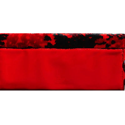 adidas Ivy Park Printed Faux Fur Envelope Clutch Red