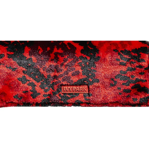 adidas Ivy Park Printed Faux Fur Envelope Clutch Red