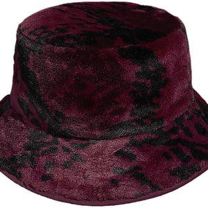 adidas Ivy Park Printed Faux Fur Reversible Bucket Hat Cherry Wood