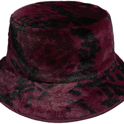 adidas Ivy Park Printed Faux Fur Reversible Bucket Hat Cherry Wood