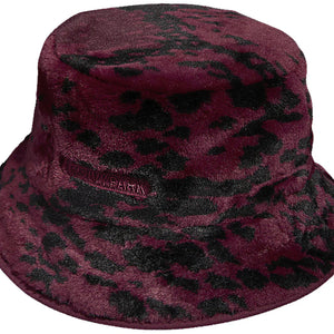 adidas Ivy Park Printed Faux Fur Reversible Bucket Hat Cherry Wood