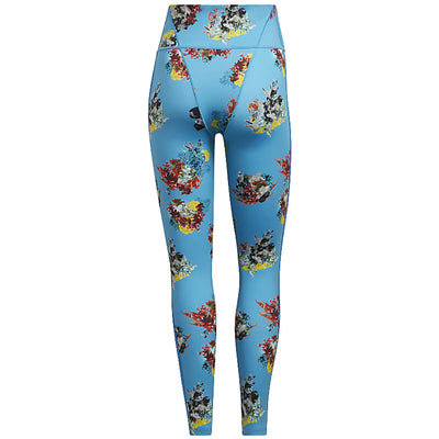 adidas Ivy Park Printed Tights Crystal AOP/Shock Cyan