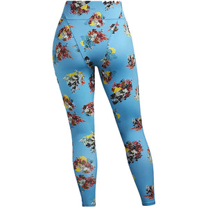 adidas Ivy Park Printed Tights (Plus Size) Crystal AOP/Shock Cyan